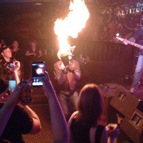 "Also this happened. #fire #whitecowbelloklahoma #holyshit #silverdollar"